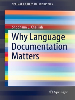 cover image of Why Language Documentation Matters